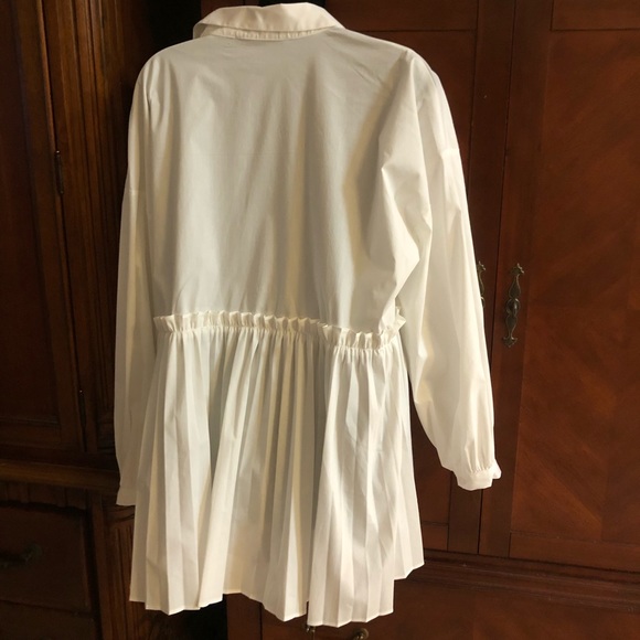 NWT Marc NY sz L Crisp White Top with High Bodice - Picture 6 of 9